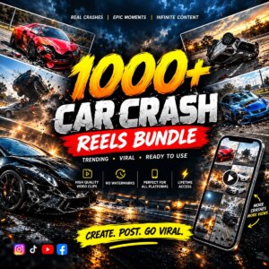 1000+ Viral Car Crash Reels Bundle – Ready-to-Post Video Pack