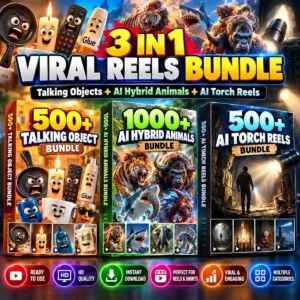 3-in-1 AI Reels Bundle – Talking Objects, Hybrid Animals & Torch Scenes