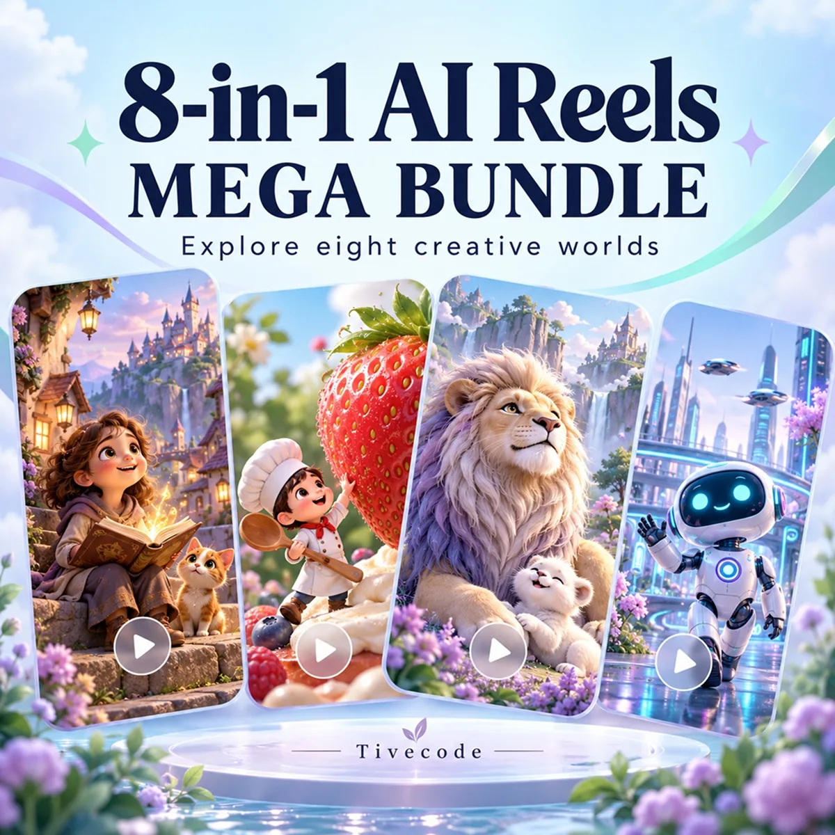 8-in-1 AI Reels Mega Bundle – Stories, Animals, Tech, Doctor, Business & Hindi Kahani