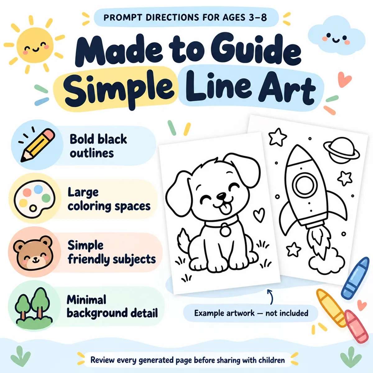 1000 Kids Coloring Page Prompts – AI Prompt Library PDF - Image 4